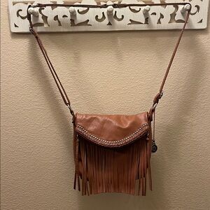 The Sak Tan Fringe Crossbody Bag